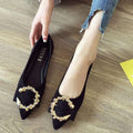 Women's Pointed-Toe Flat Shoes | Soft Slip-On Cotton Flats
