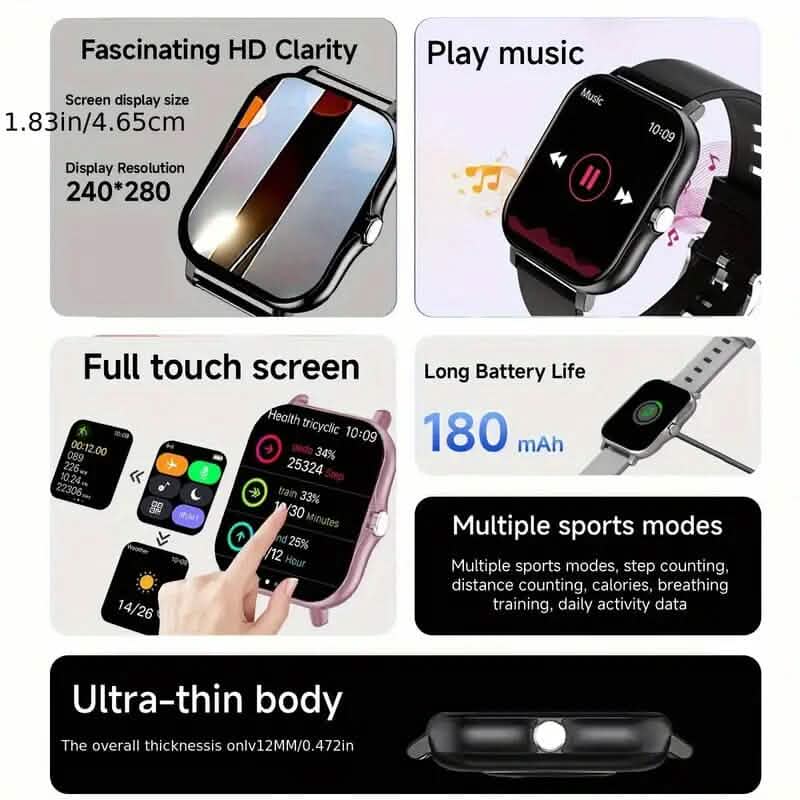 "Jayrab" Full Touch Screen Smart Watch