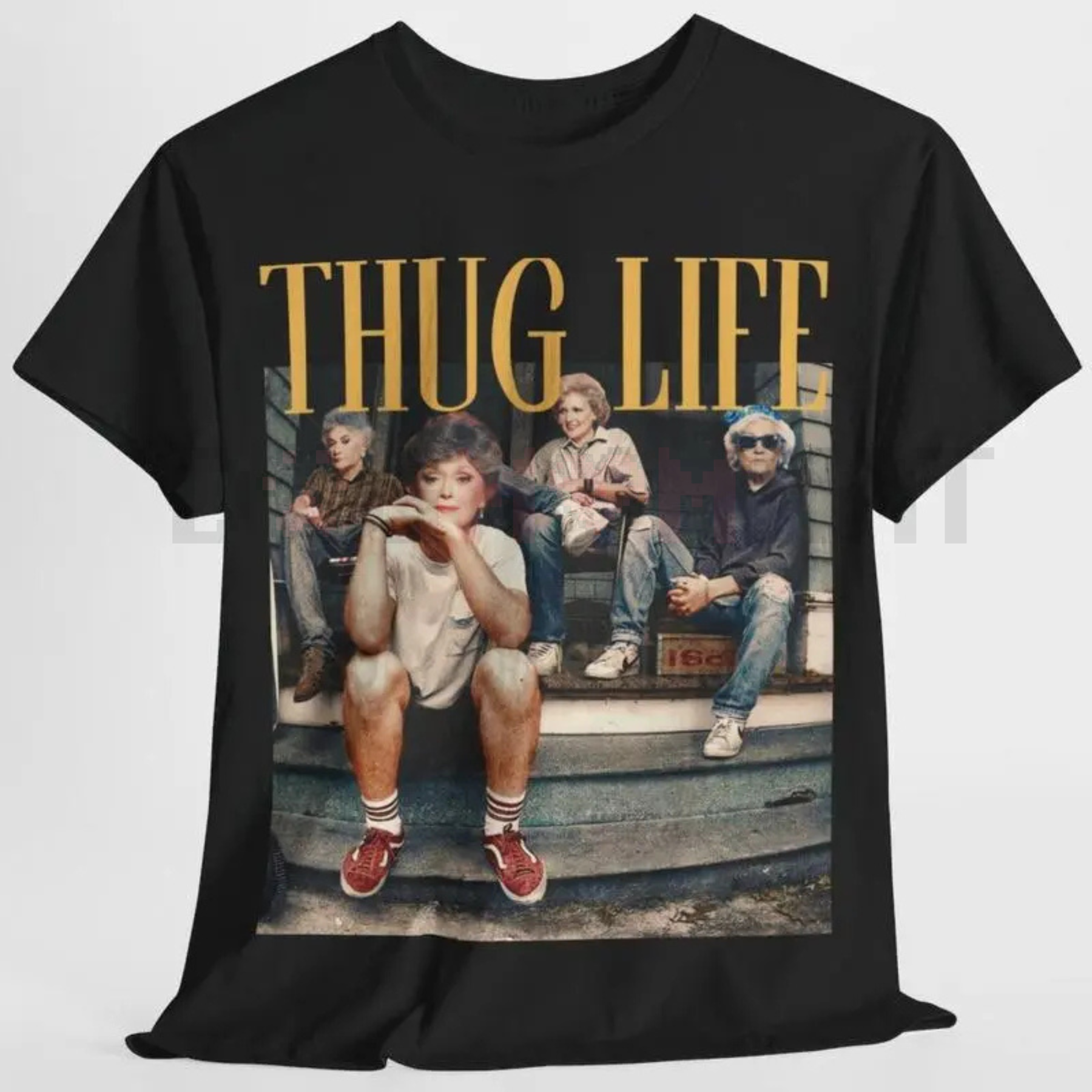 Golden Girls "Thug Life" Shirt – Funny Streetwear Graphic Tee | Summer Golf Gift for Men & Women