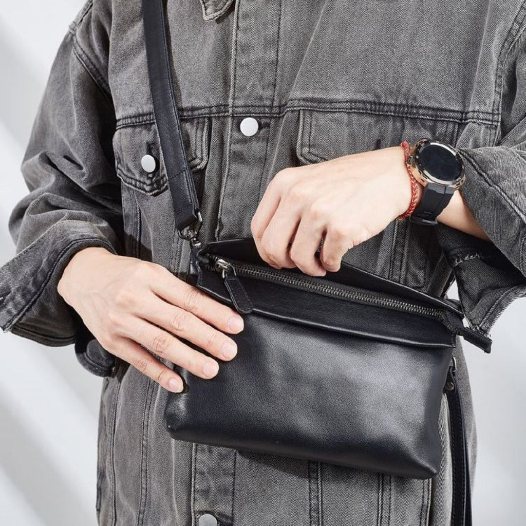 Fashion small crossbody bag men, simple breast bag, chest bag, chest purse, fanny pack, fanny pack crossbody
