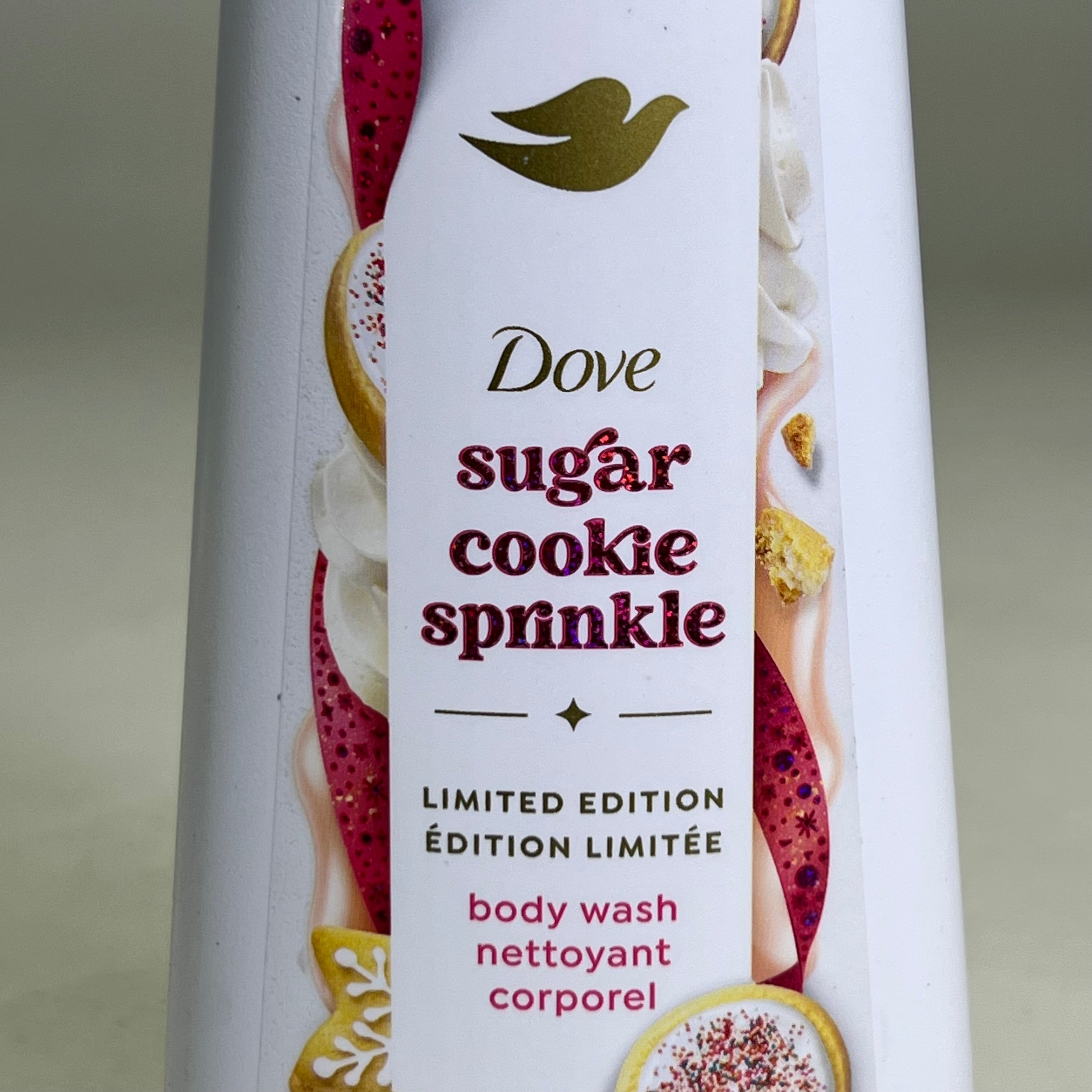 DOVE (2 PACK) Limited Edition Sugar Cookie Sprinkle Body Wash 20 fl oz