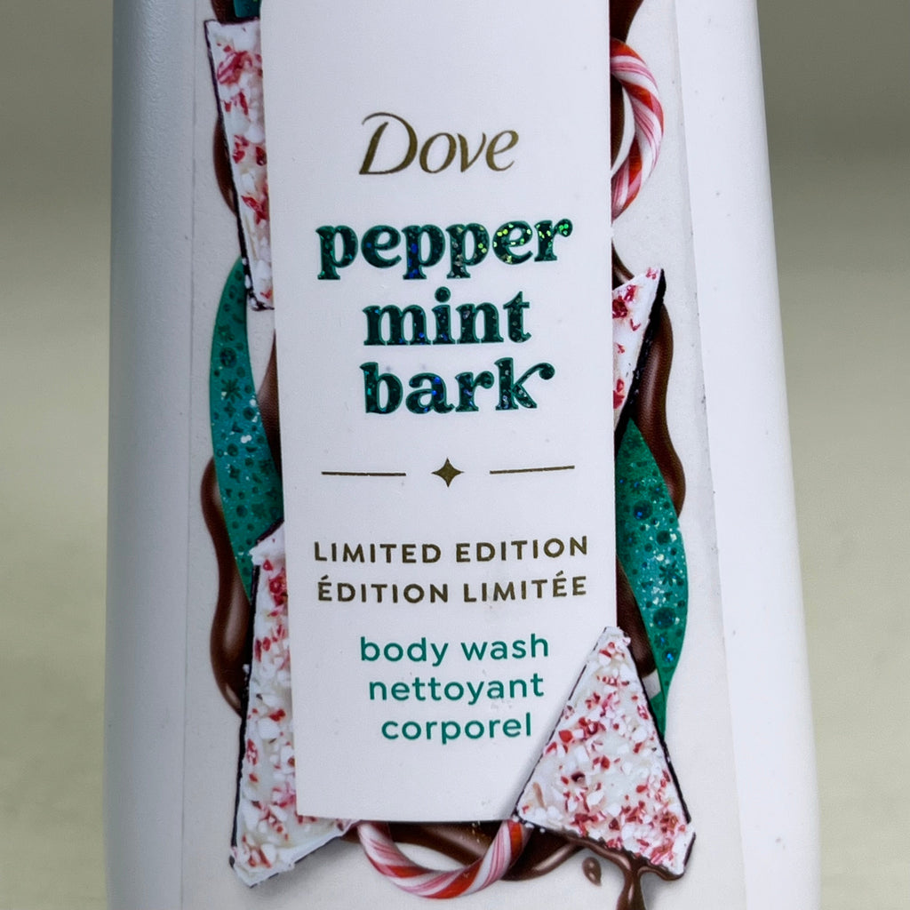 DOVE (2 PACK) Pepper Mint Bark Body Wash 20 fl oz White