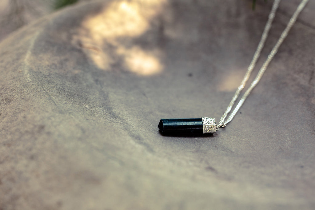 Black Tourmaline Protection Pendant (Ships from USA!)