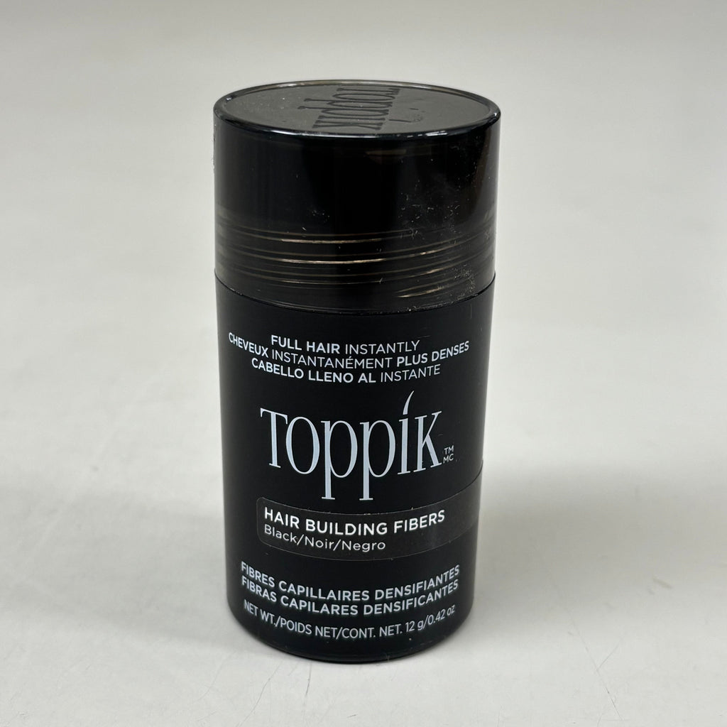 TOPPIK Safe & Natural Hair Building Fibers All Hair Types 0.42 oz Black 548115