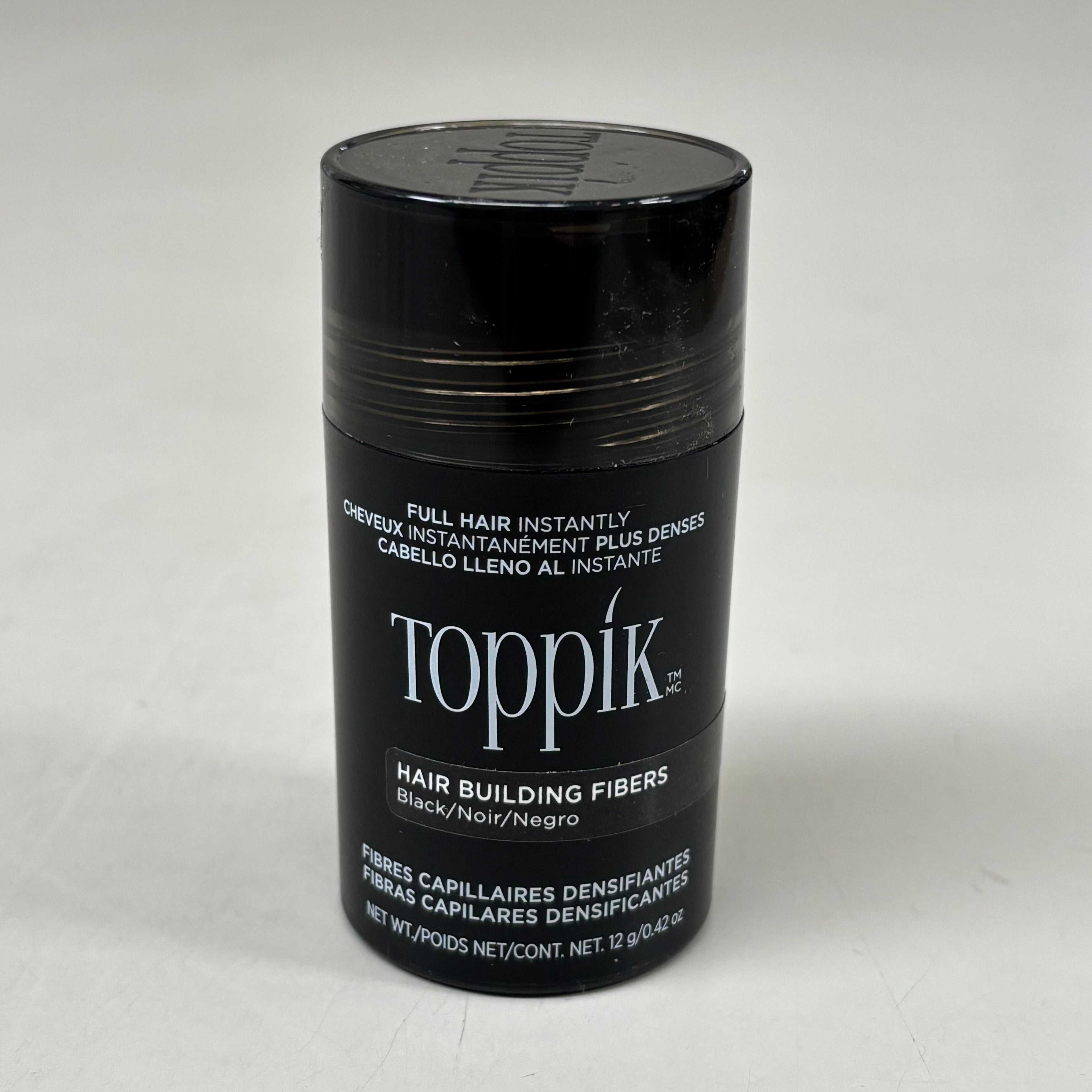 TOPPIK Safe & Natural Hair Building Fibers All Hair Types 0.42 oz Black 548115