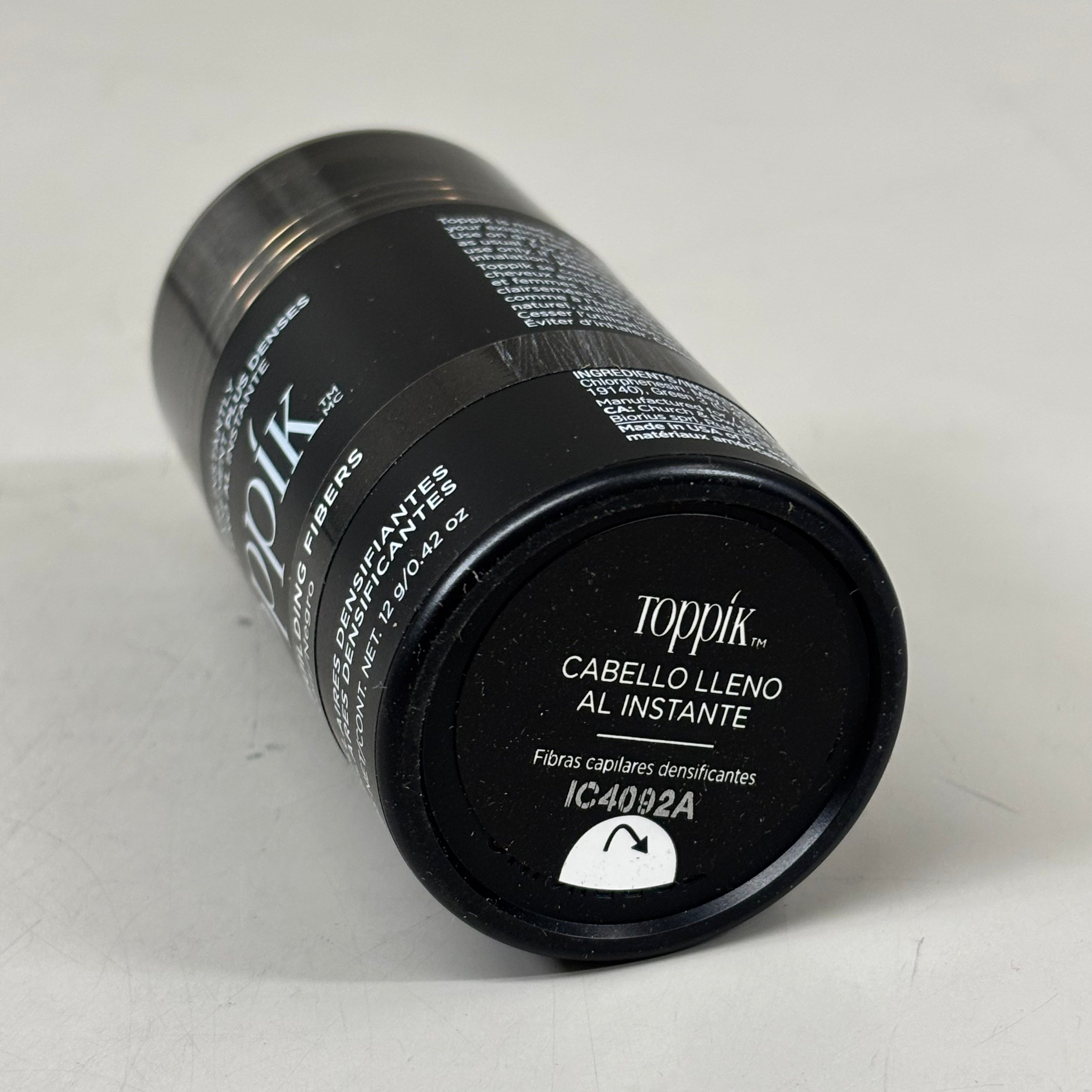 TOPPIK Safe & Natural Hair Building Fibers All Hair Types 0.42 oz Black 548115