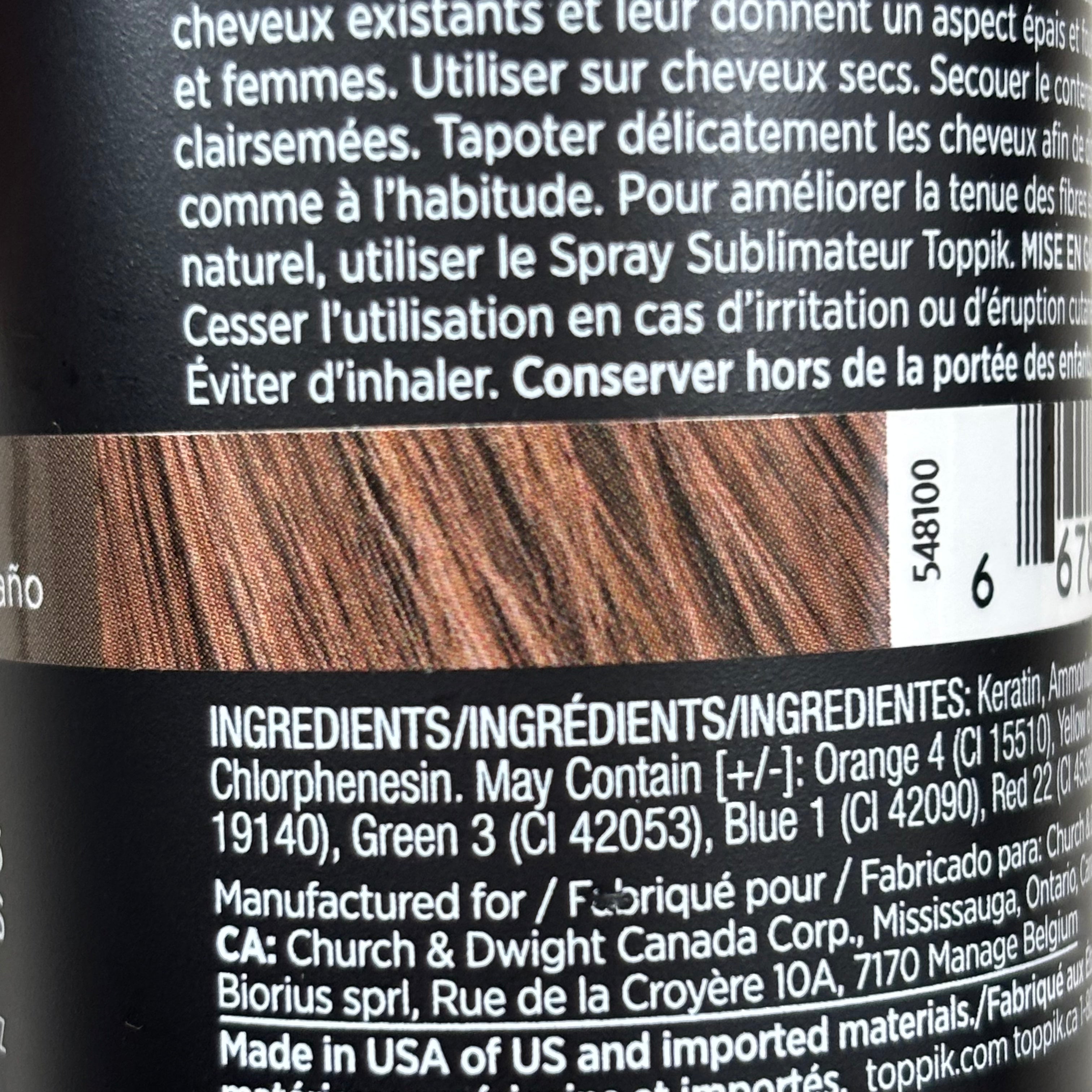 TOPPIK Safe & Natural Hair Building Fibers All Hair Types 0.42 oz Medium Brown
