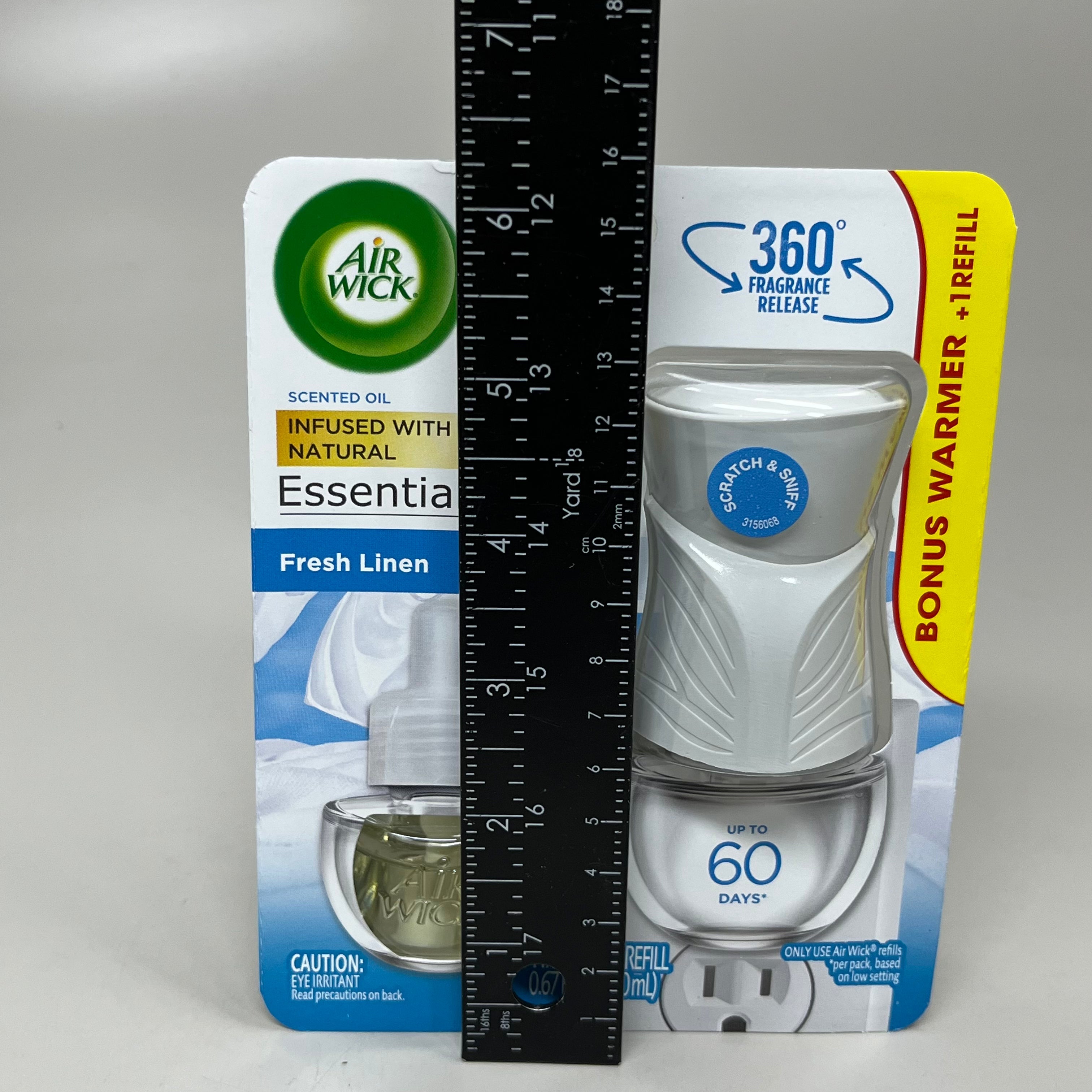 AIR WICK Plug in Air Freshener w/ Fresh Linen scent & essential oils .67 fl oz. / 20 ml (New) (May 10th-16th)Sale!