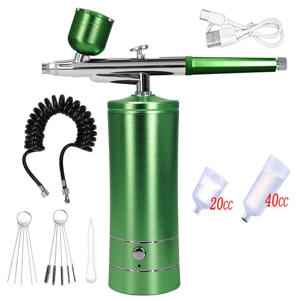 Portable Airbrush Nail Kit with Compressor - For Nails, Cake, and Crafts
