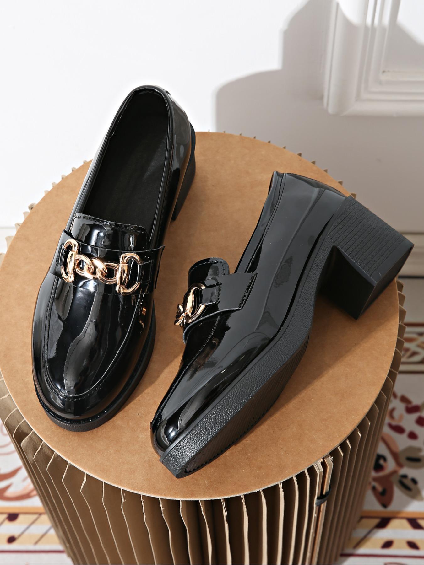 Women's Bowtie Platform Pumps - Low Heel Slip-On Dress Shoes