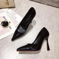 Women's Pointed-Toe Patent Leather Stiletto Heels | Slip-On Dress Pumps