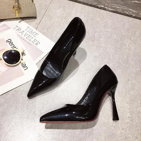 Women's Pointed-Toe Patent Leather Stiletto Heels | Slip-On Dress Pumps
