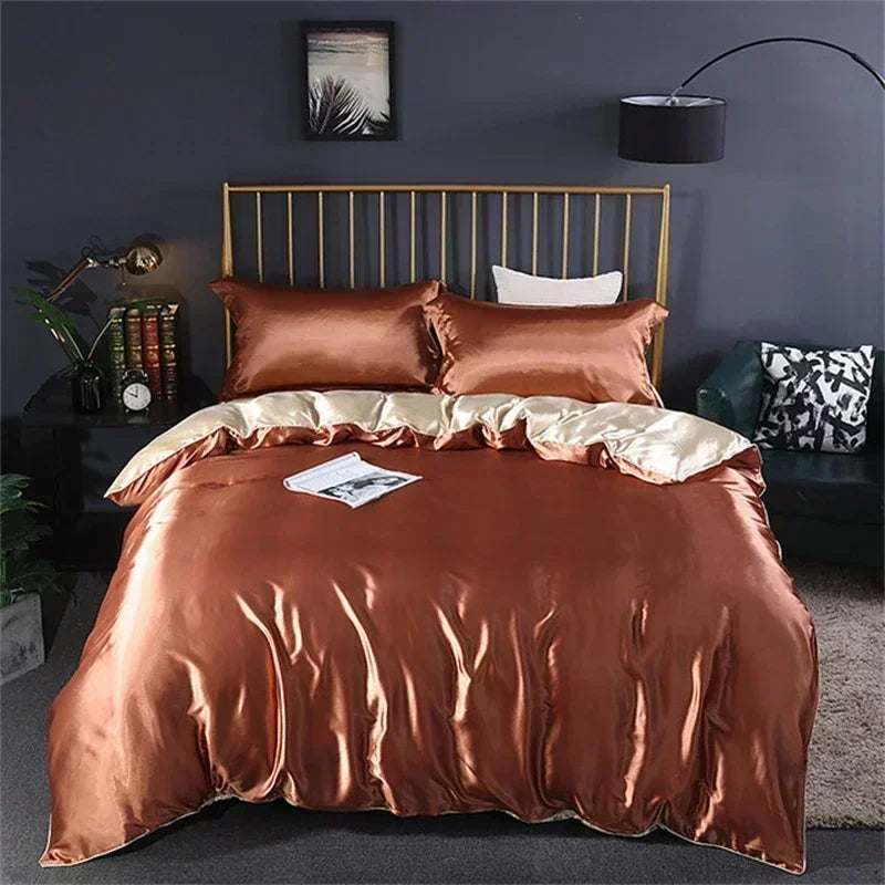 DecorBites™ Luxury Mulberry Silk Bedding Set - Queen/King Size