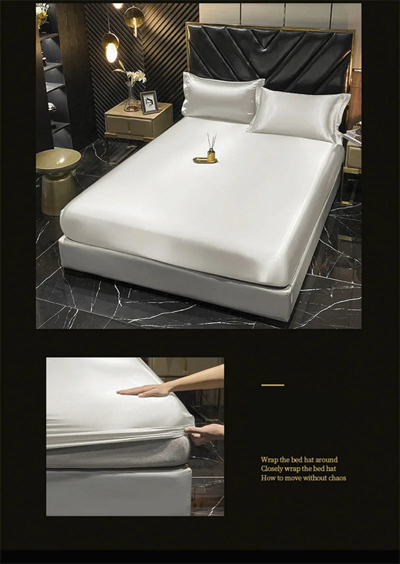 DecorBites™ Luxury Mulberry Silk Bedding Set - Queen/King Size
