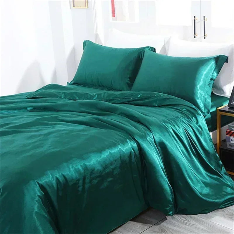 DecorBites™ Luxury Mulberry Silk Bedding Set - Queen/King Size