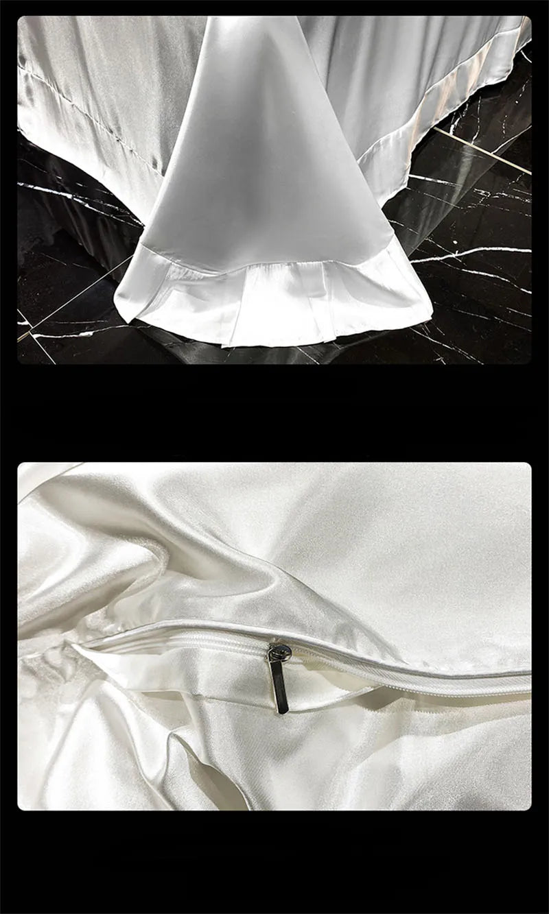 DecorBites™ Luxury Mulberry Silk Bedding Set - Queen/King Size