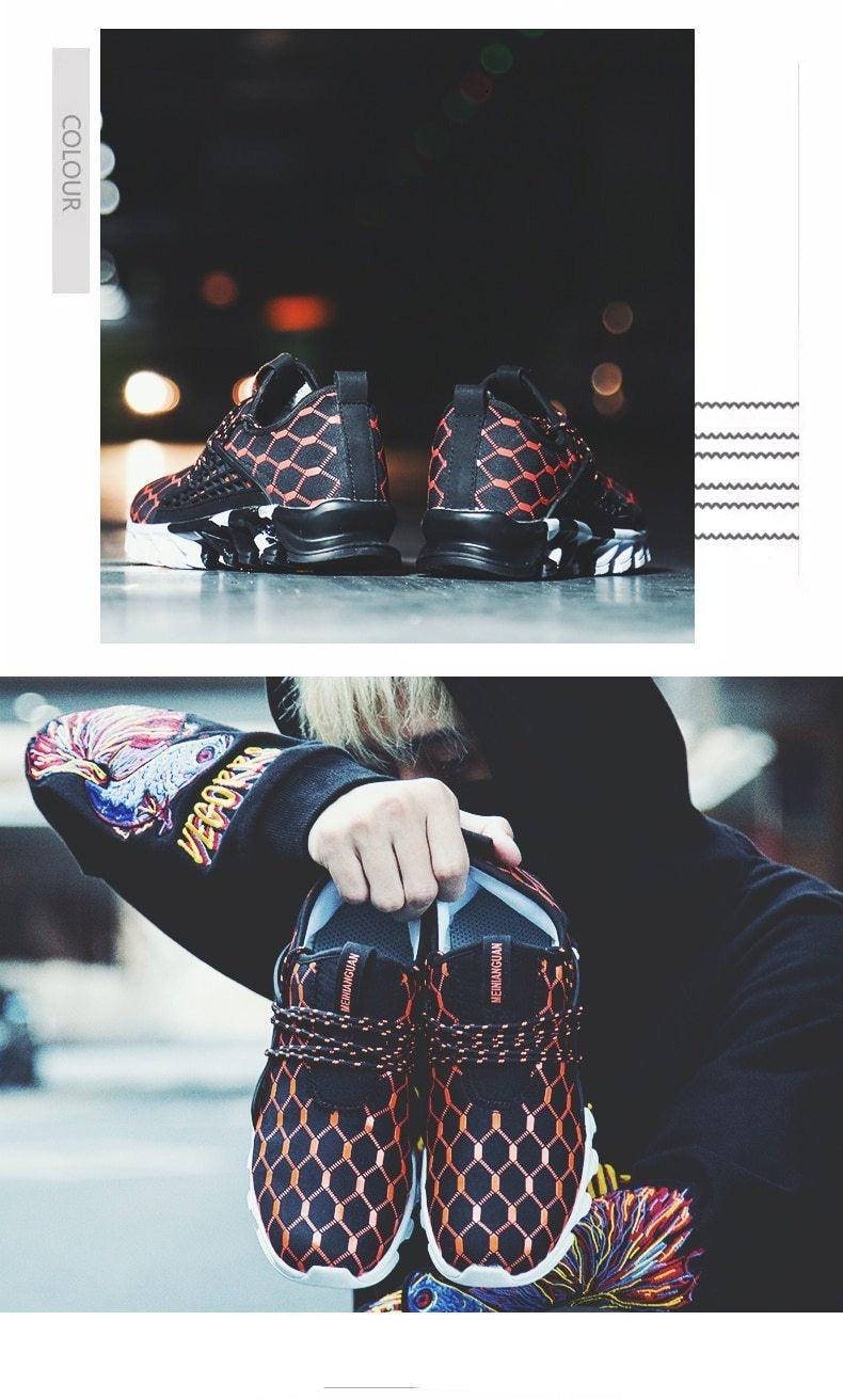 "Marc Edition" Inspired Men's Lightweight Breathable White Sneakers Casual Spring New Fashion Comfortable Walking  Slip-On Sneakers Breathable Fashion Athletic Gym Casual Tennis Sneakers Modern Design Shoes