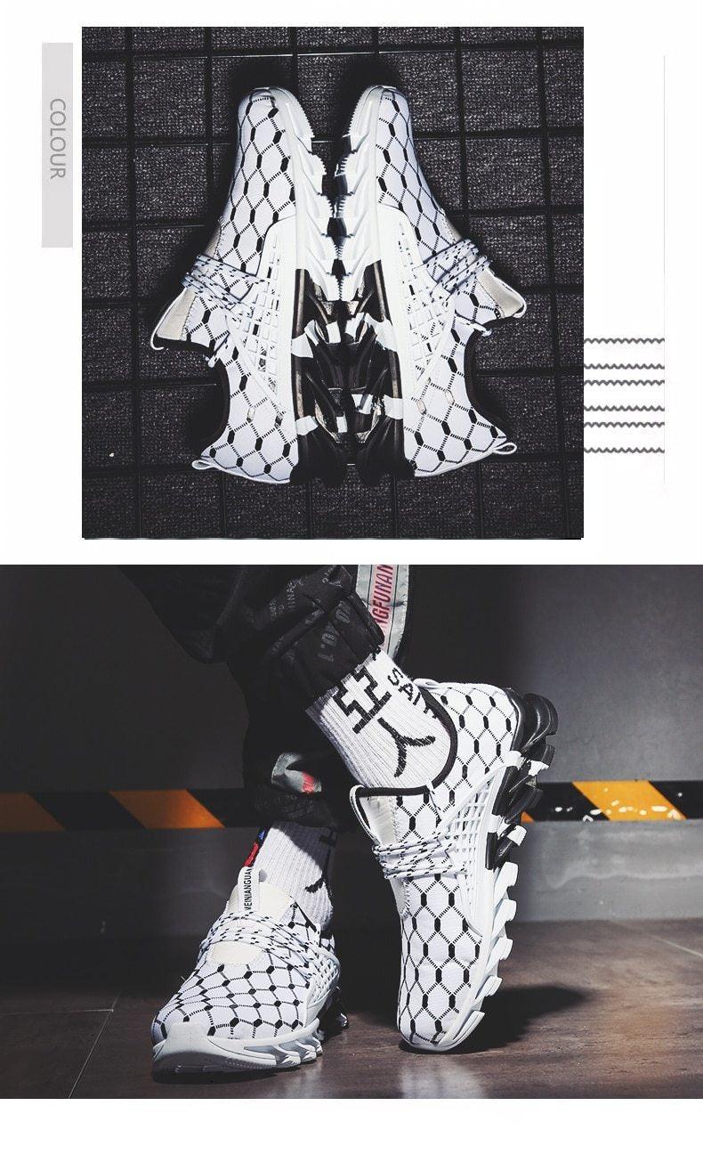 "Marc Edition" Inspired Men's Lightweight Breathable White Sneakers Casual Spring New Fashion Comfortable Walking  Slip-On Sneakers Breathable Fashion Athletic Gym Casual Tennis Sneakers Modern Design Shoes