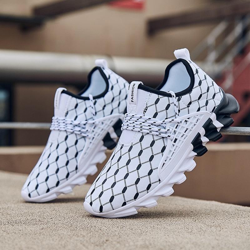 "Marc Edition" Inspired Men's Lightweight Breathable White Sneakers Casual Spring New Fashion Comfortable Walking  Slip-On Sneakers Breathable Fashion Athletic Gym Casual Tennis Sneakers Modern Design Shoes