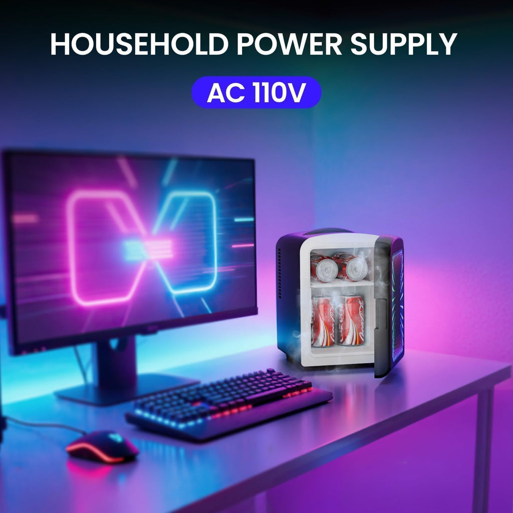 Mini Compact Refrigerator with Gaming Light  F3404L