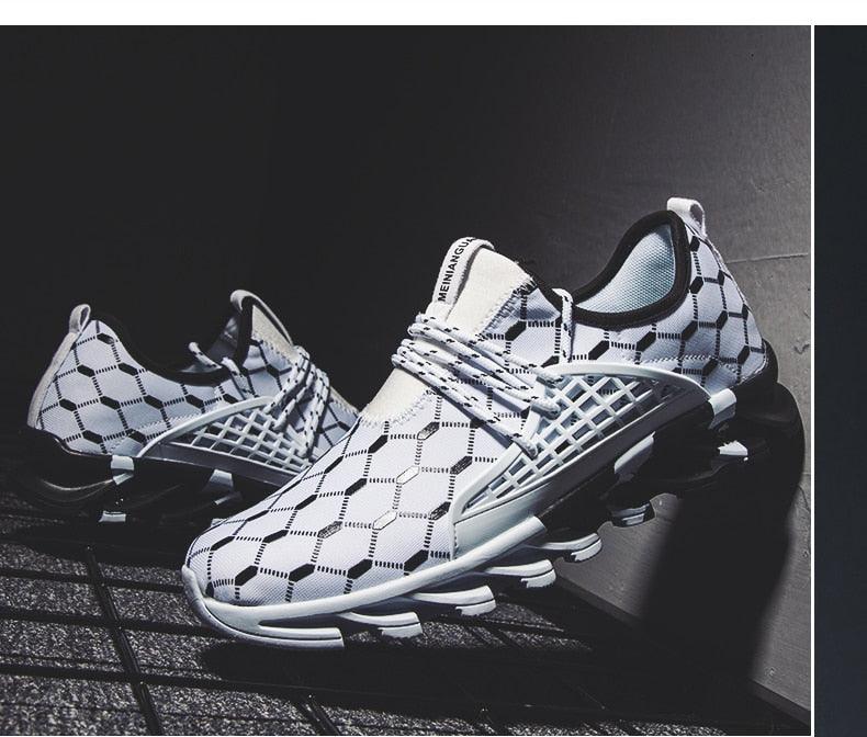 "Marc Edition" Inspired Men's Lightweight Breathable White Sneakers Casual Spring New Fashion Comfortable Walking  Slip-On Sneakers Breathable Fashion Athletic Gym Casual Tennis Sneakers Modern Design Shoes