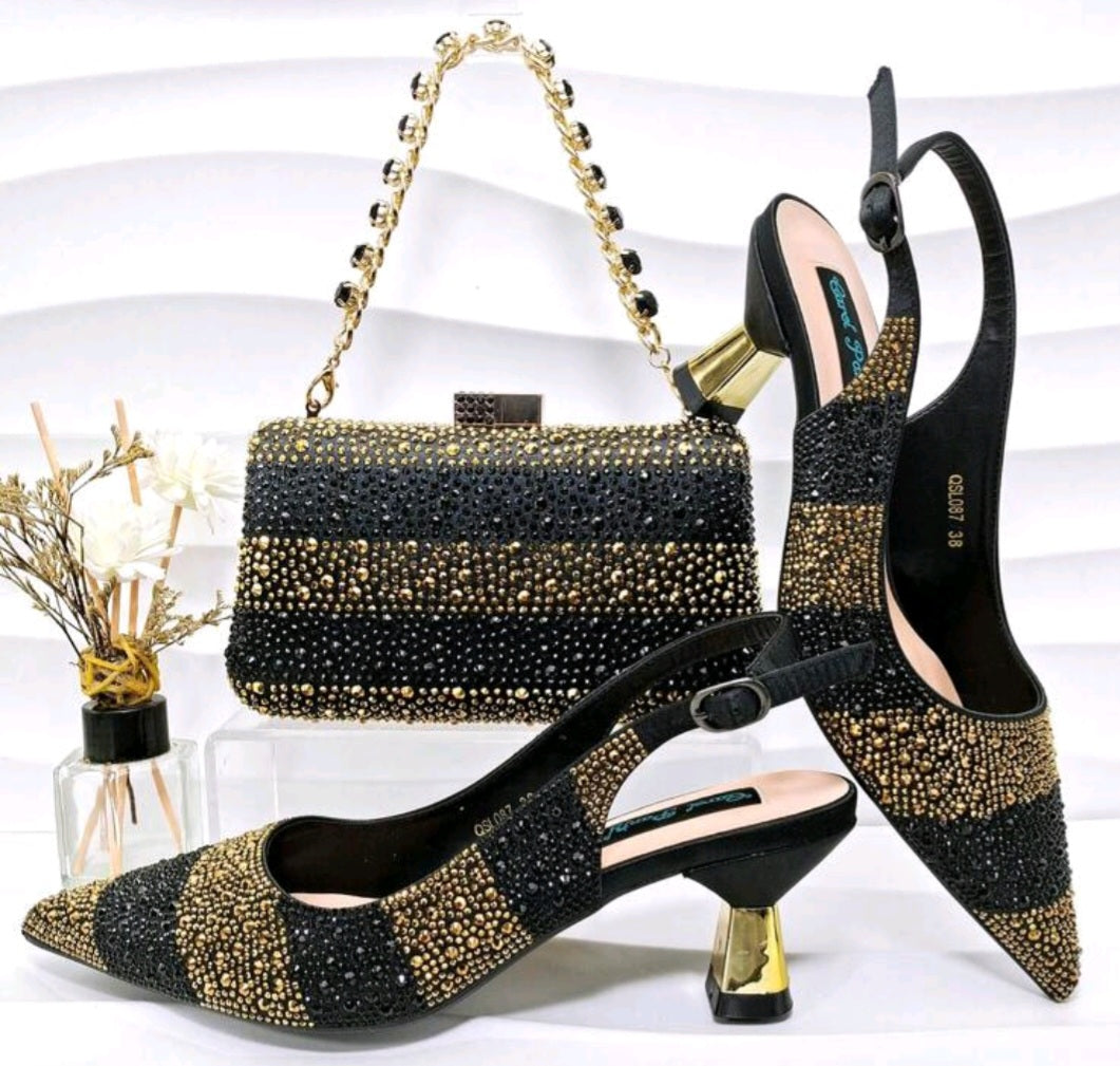Latest Ladies Shoes With Matching Set- ED102