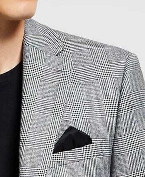 Bar III Mens Skinny-Fit Plaid Suit Jacket, 46L